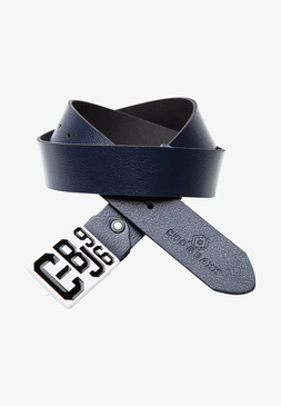 Pánský kožený pásek CIPO BAXX CG149 NAVY BLUE