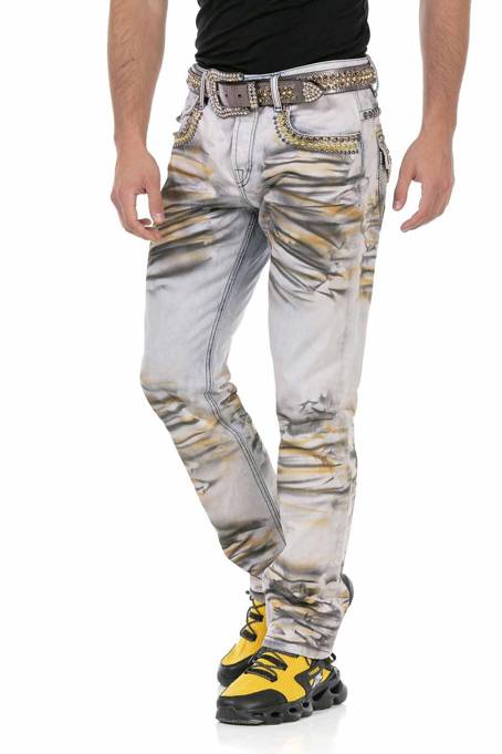 Pánské džínové kalhoty CIPO BAXX CD733 Grey
