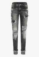 Dámské džínové kalhoty CIPO BAXX WD420 ANTHRACITE