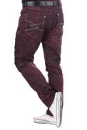 Pánské džínové kalhoty CIPO BAXX CD497 BURGUNDY