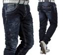 Pánské džínové kalhoty CIPO BAXX CD539 DARKBLUE