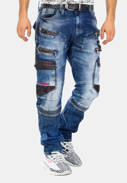 Pánské džínové kalhoty CIPO BAXX CD586 Blue