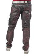 Pánské džínové kalhoty CIPO BAXX CD636 BURGUNDY