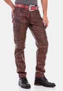 Pánské džínové kalhoty CIPO BAXX CD721 RED