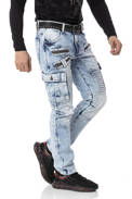 Pánské džínové kalhoty CIPO BAXX CD798 IceBlue