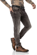 Pánské džínové kalhoty CIPO BAXX CD811 Brown