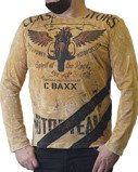 Pánské tričko s dlouhým rukávem CIPO BAXX CL348 CAMEL 