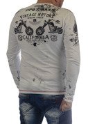 Pánské tričko s dlouhým rukávem CIPO BAXX CL389 WHITE