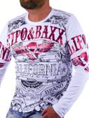Pánské tričko s dlouhým rukávem CIPO BAXX CL402 WHITE