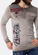 Pánské tričko s dlouhým rukávem CIPO BAXX CL527 antracite