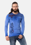 Pánské tričko s dlouhým rukávem CIPO BAXX CL527 blue