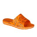 Pantofle COQUI LONG Dk. orange geometric