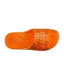 Pantofle COQUI LONG Dk. orange geometric
