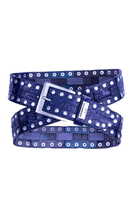 Pánský kožený pásek CIPO BAXX CG175 NAVY BLUE
