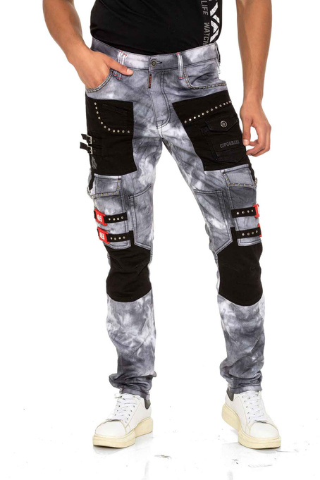 Pánské džínové kalhoty CIPO BAXX CD805 Grey