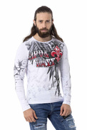 Pánské tričko s dlouhým rukávem CIPO BAXX CL522 White