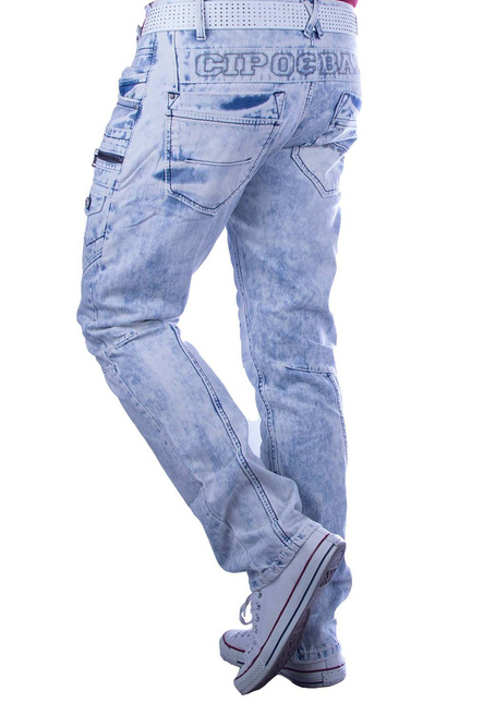 Pánské džínové kalhoty CIPO BAXX CD272 LIGHT BLUE