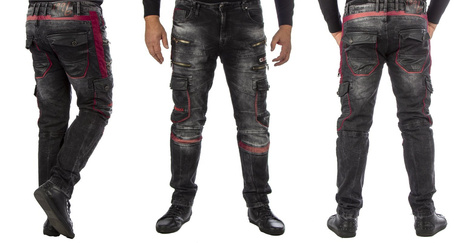 Pánské džínové kalhoty CIPO BAXX CD561 BLACK