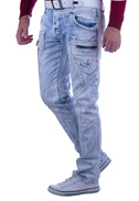 Pánské džínové kalhoty CIPO BAXX CD272 LIGHT BLUE