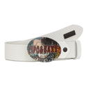 Pánský kožený pásek CIPO BAXX CG206 WHITE