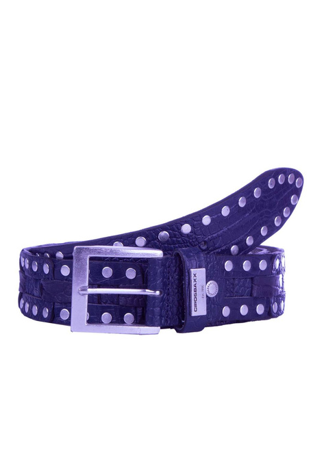 Pánský kožený pásek CIPO BAXX CG175 NAVY BLUE