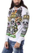 Pánské tričko s dlouhým rukávem CIPO BAXX CL514 White